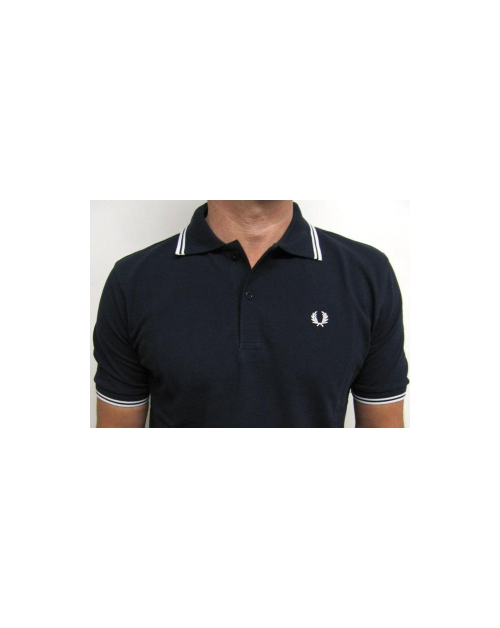 Fred Perry Twin Tipped Polo Shirt Navy/White
