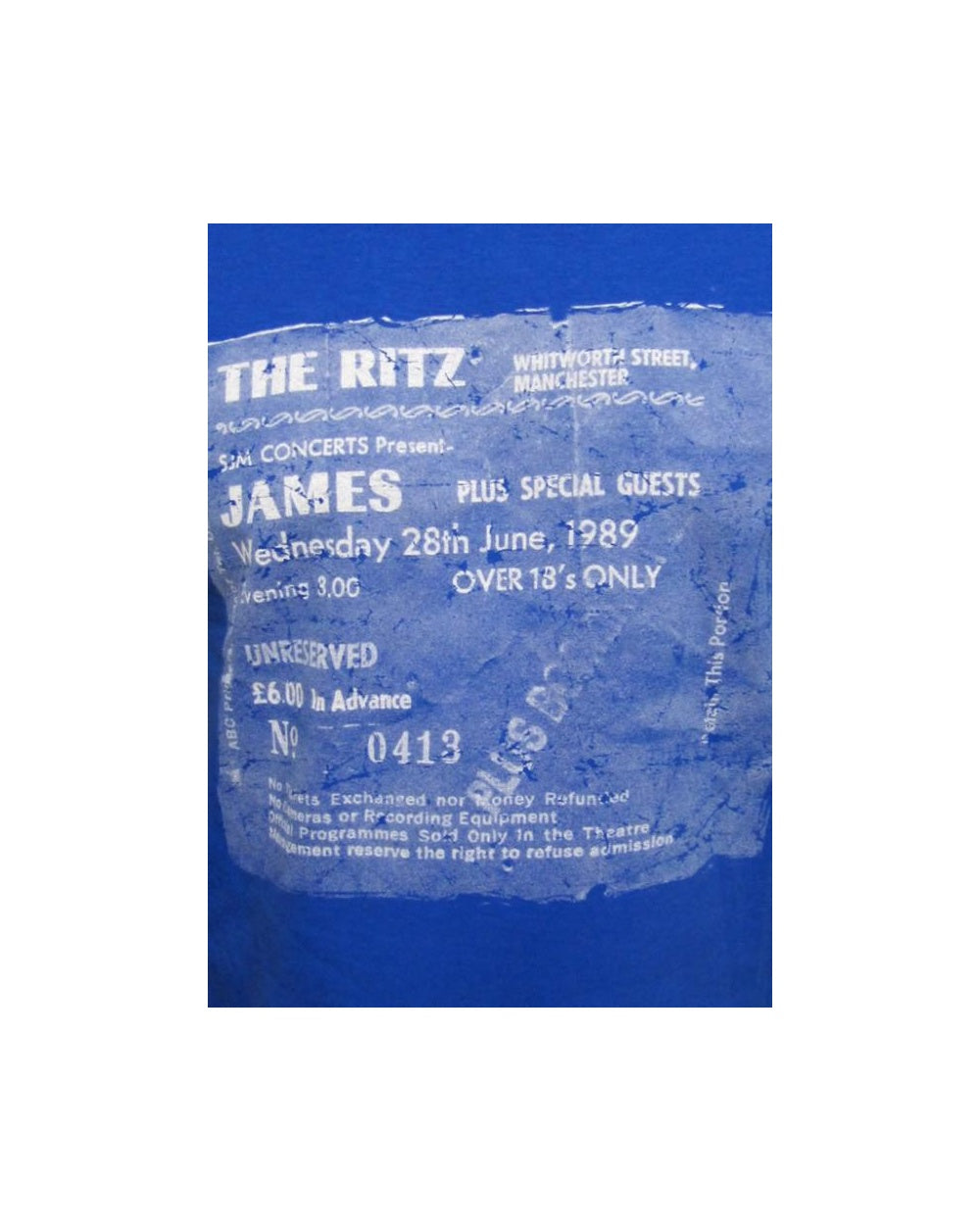 Stub Clothing James Ticket T-shirt Royal Blue