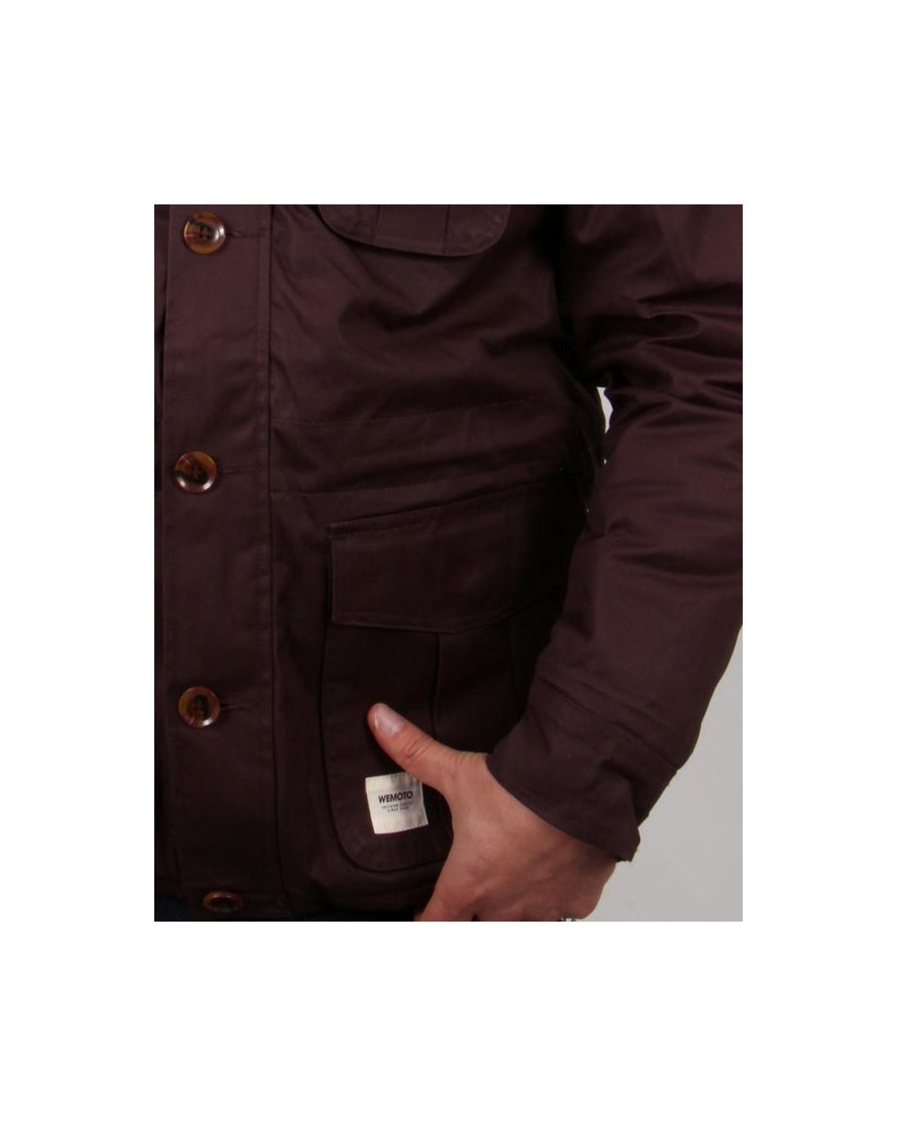 Wemoto Tobin Hooded Jacket Brown