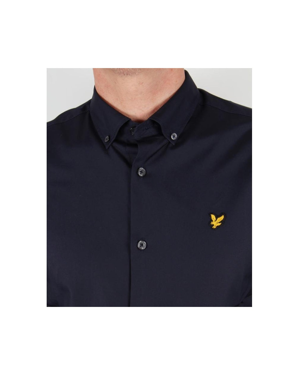 Lyle And Scott Button Down Collar Shirt Navy
