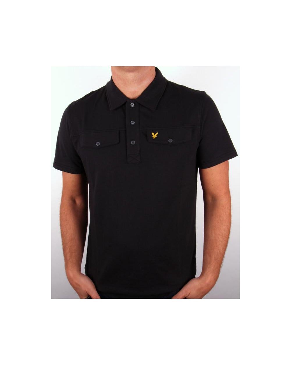 Lyle And Scott Mock Pocket S/s Polo Shirt Black