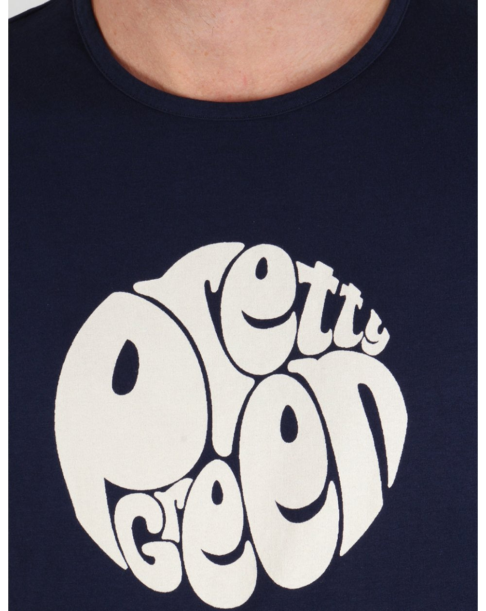 Pretty Green Eastfields Logo T-shirt Navy Blue