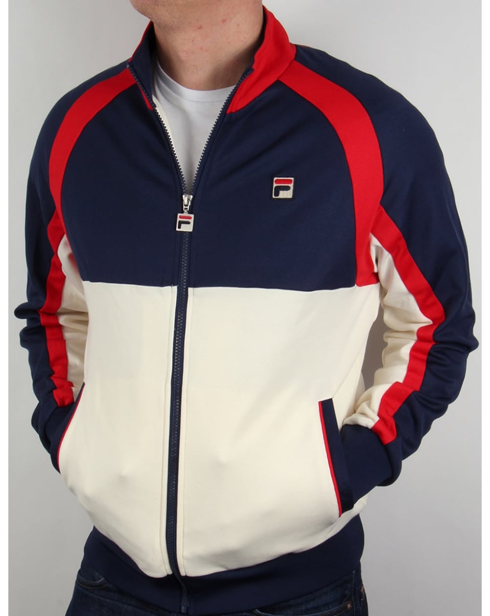 Fila Vintage 70s Original Track Top Navy/red/gardenia