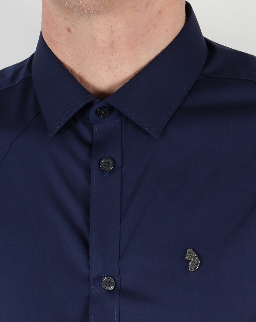 Luke Classic Fitted Shirt Midnight Navy