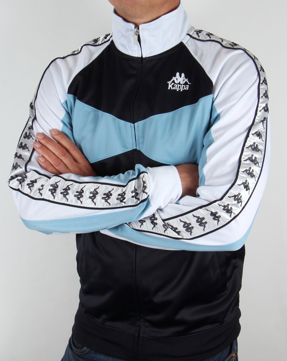 Robe Di Kappa Trafford Track Top Navy/Sky/White