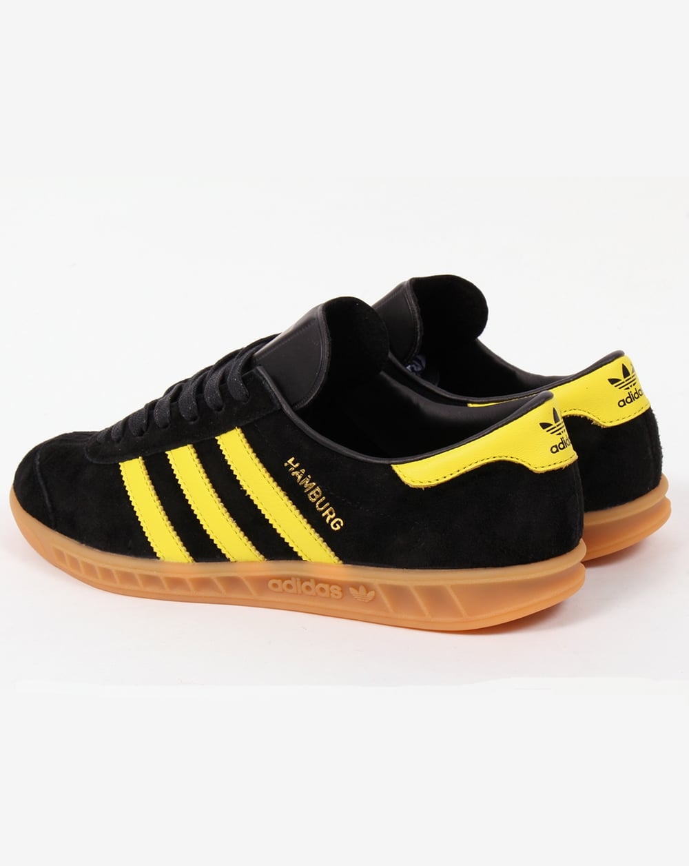 Adidas Hamburg Trainers in Black/lemon Oslo