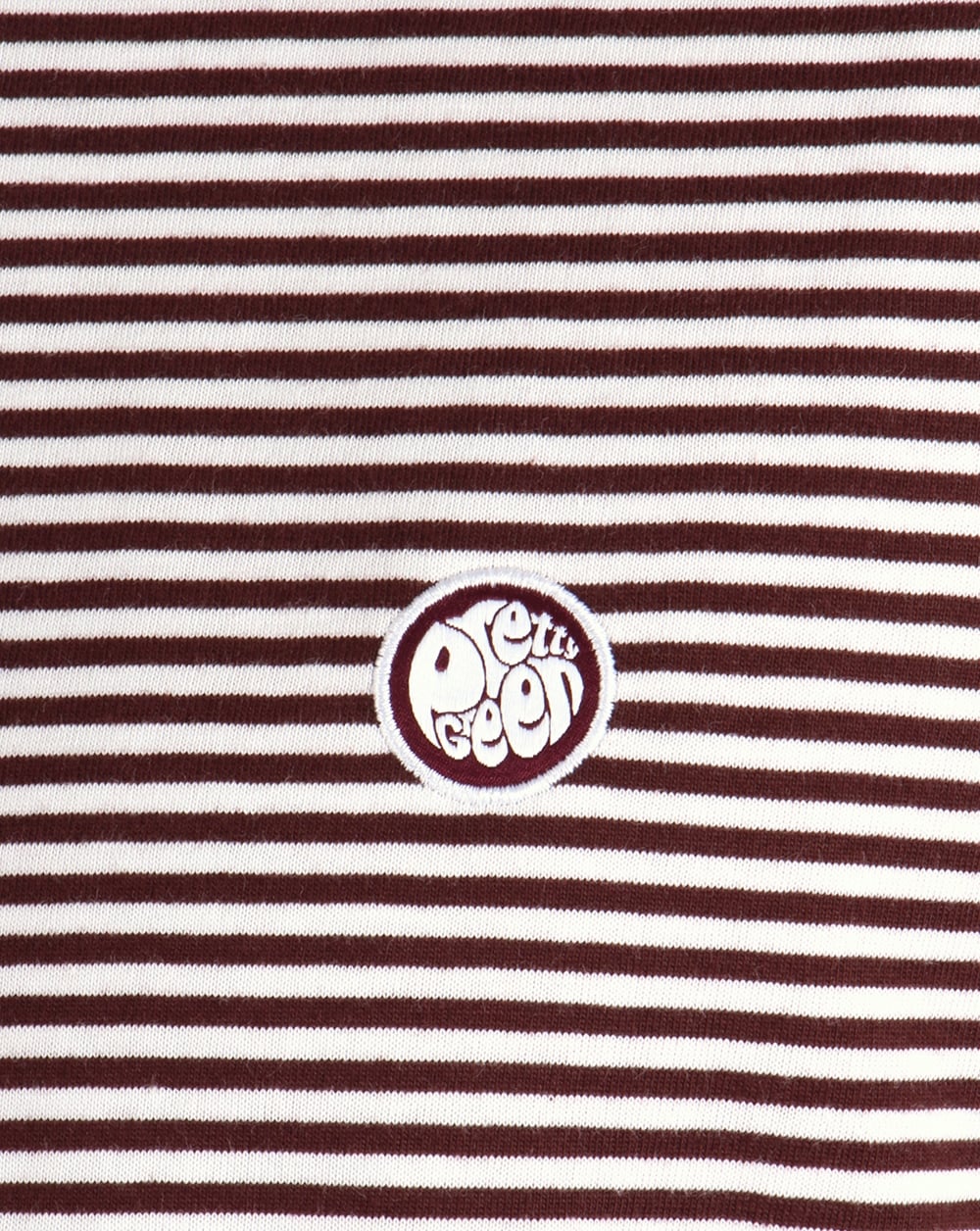 Pretty Green Striped Feeder T-shirt Burgundy