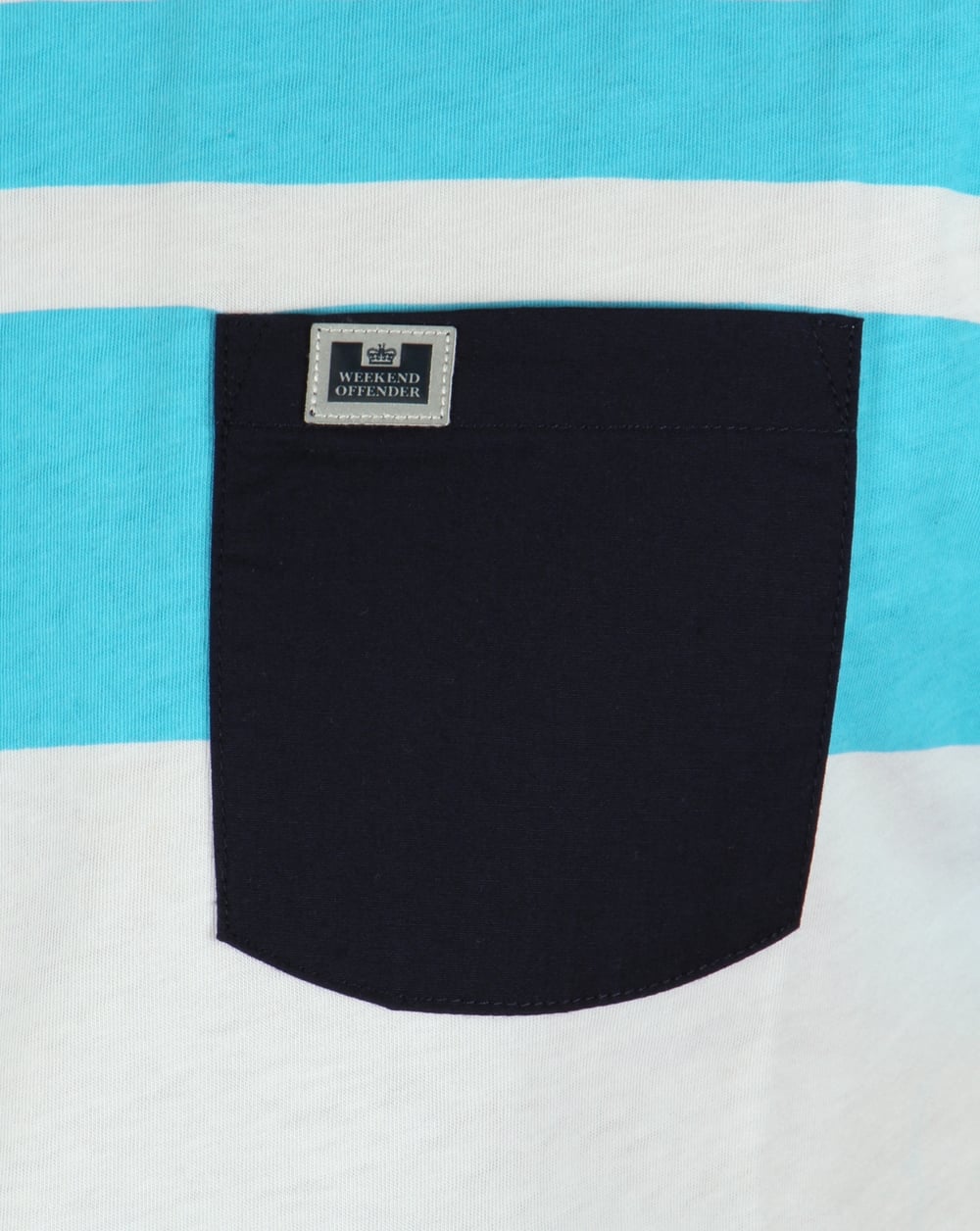 Weekend Offender Quintessence T-shirt Ocean Blue/White