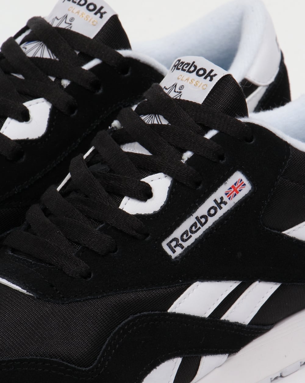 Reebok Classic Nylon Trainers Black/White