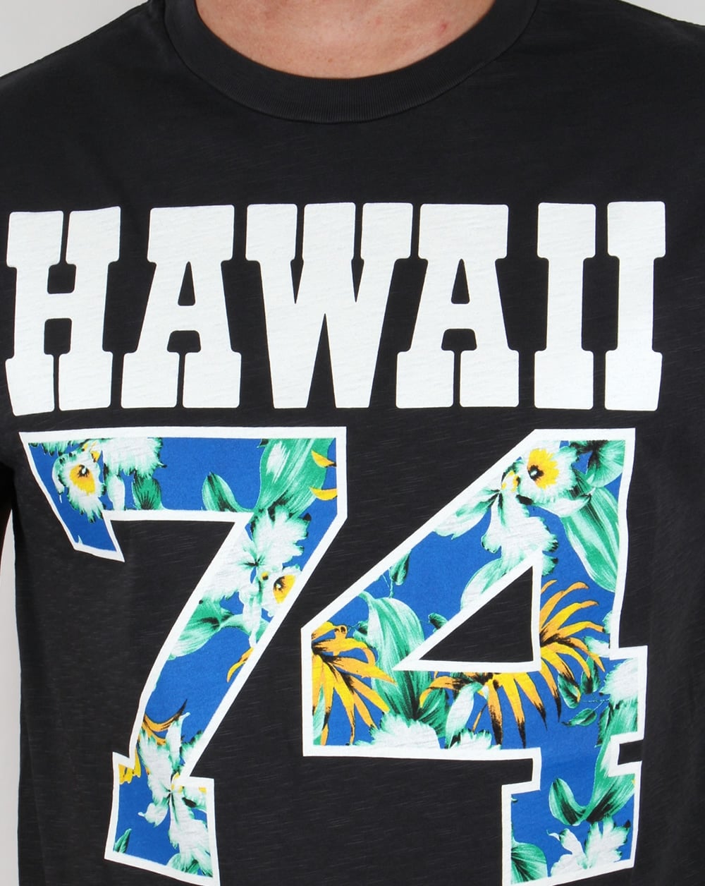 Franklin And Marshall Hawaii 74 T-shirt Black