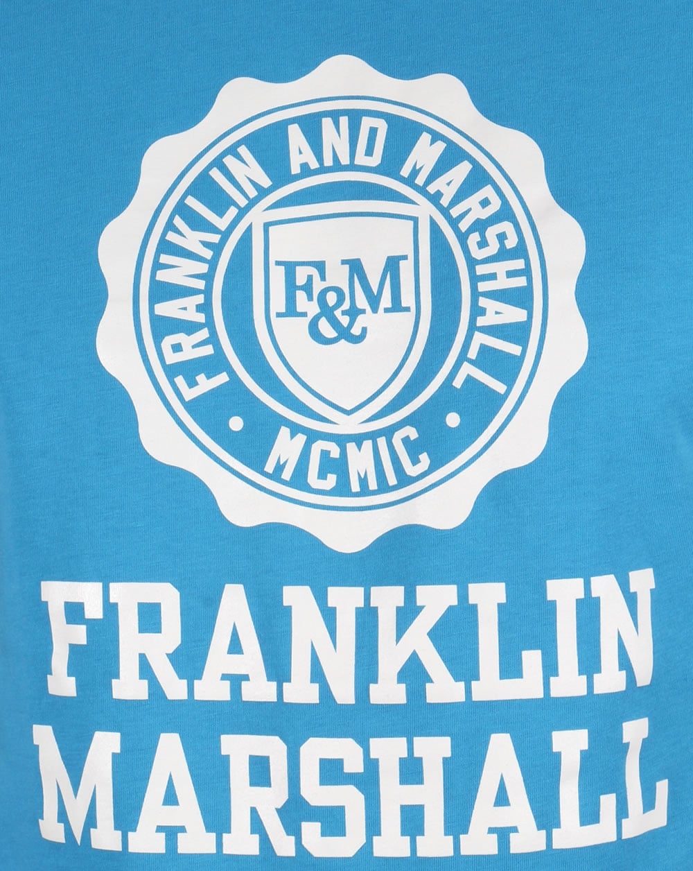 Franklin And Marshall Large Logo T-shirt Cloud Blue