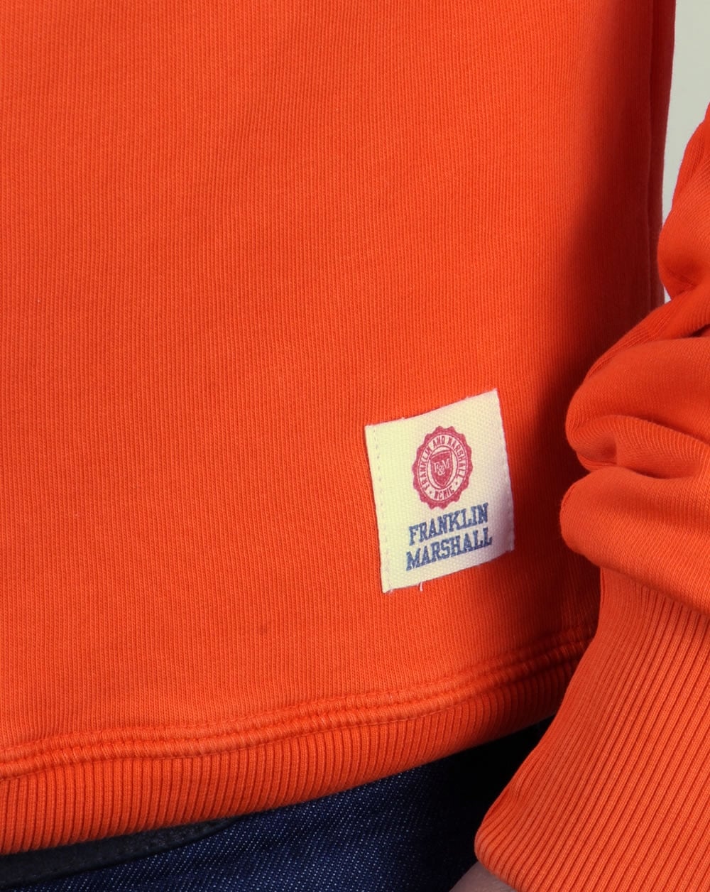 Franklin And Marshall Heritage Logo Sweatshirt Orange