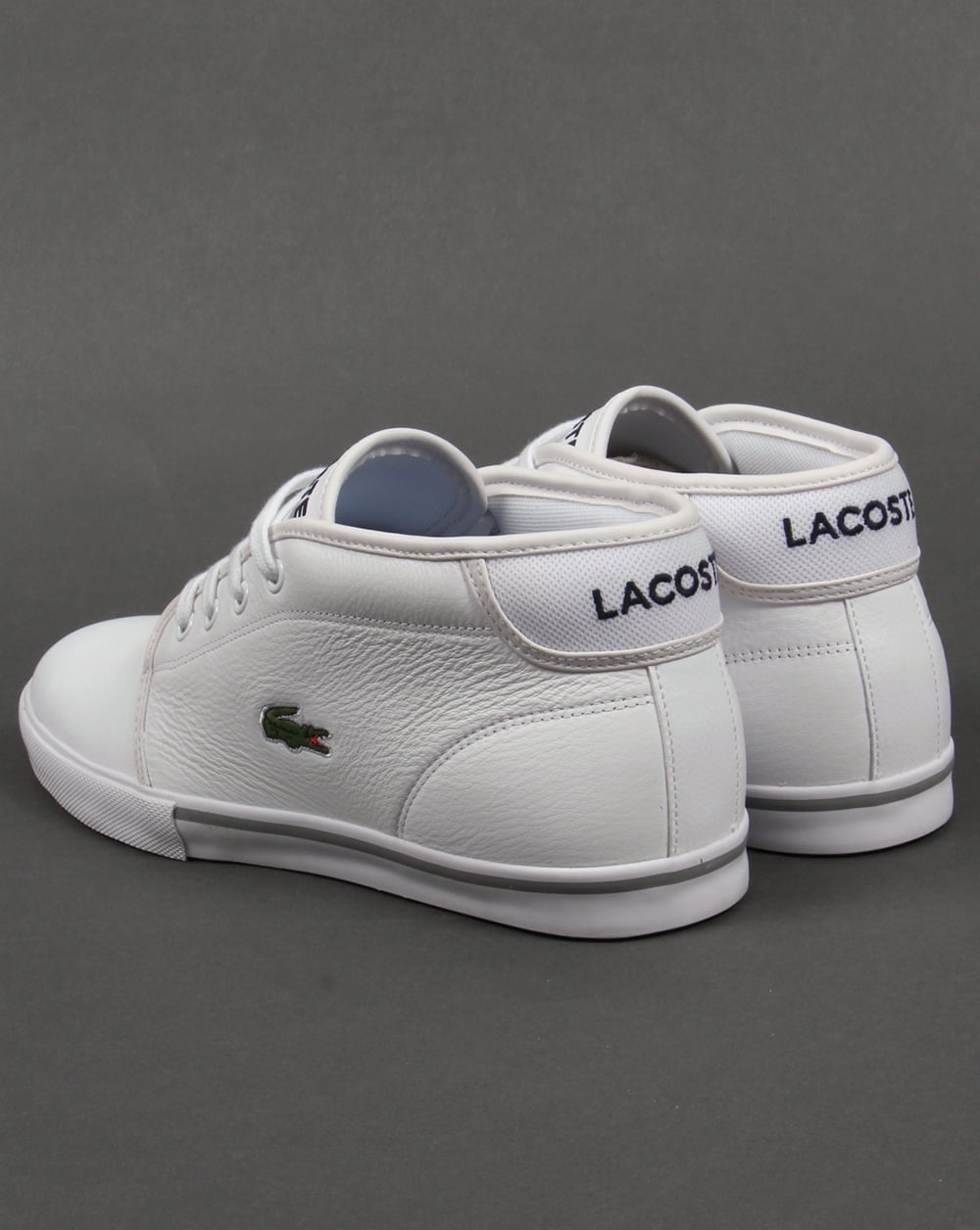 Lacoste Ampthill Leather Trainers White/White