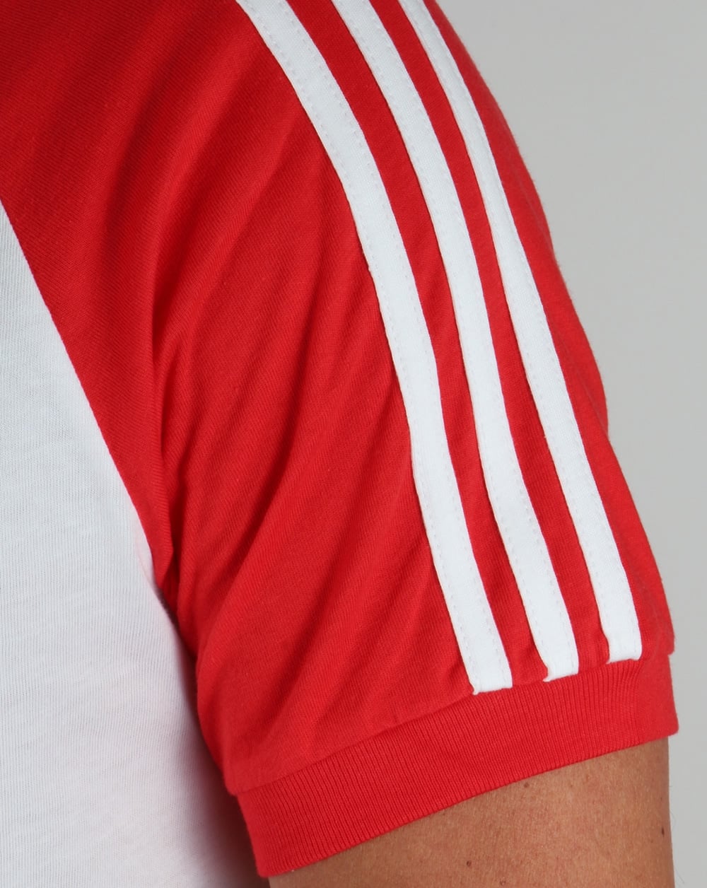 Adidas Originals Retro 3 Stripe T-shirt White/Red
