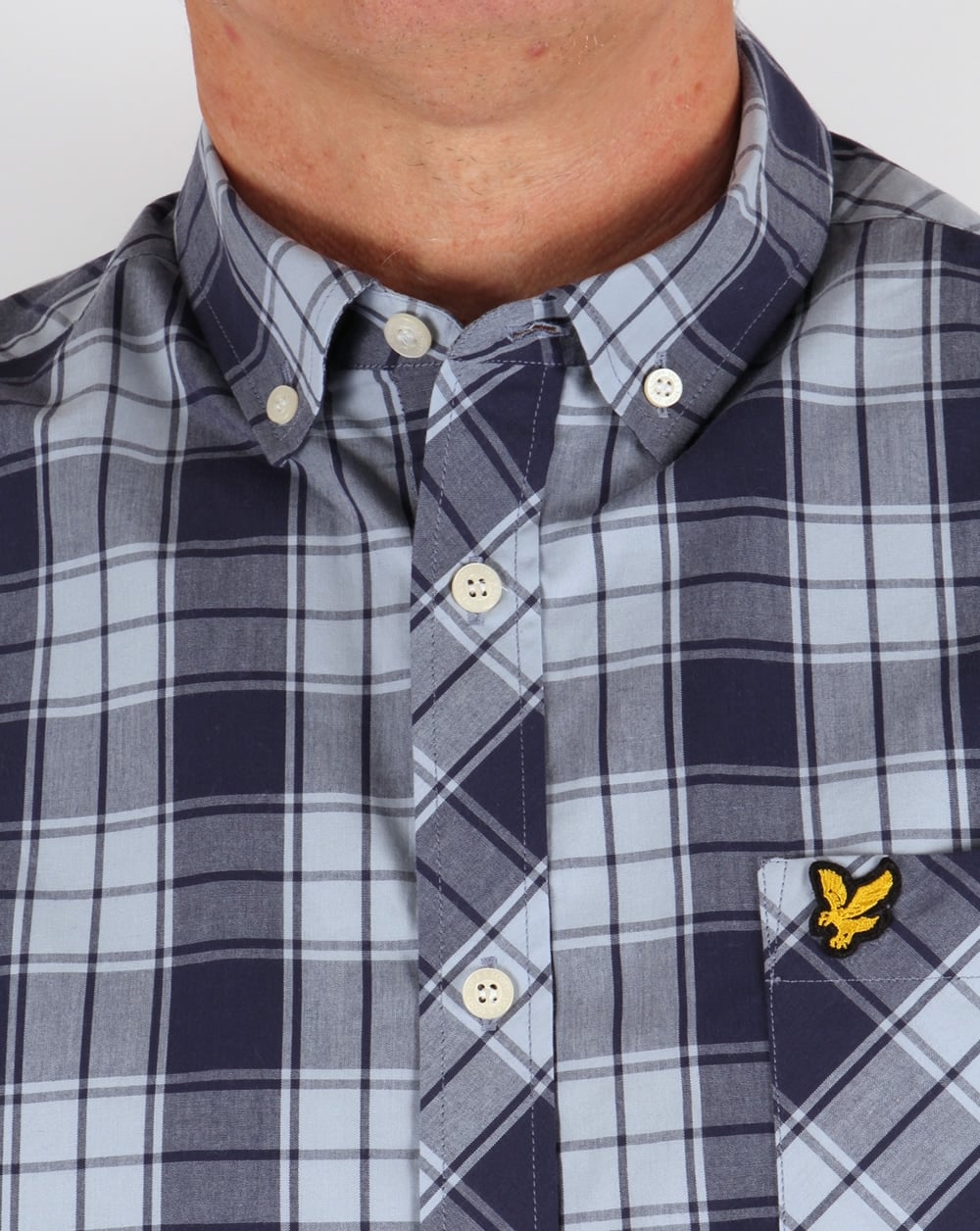 Lyle And Scott Check Shirt Navy