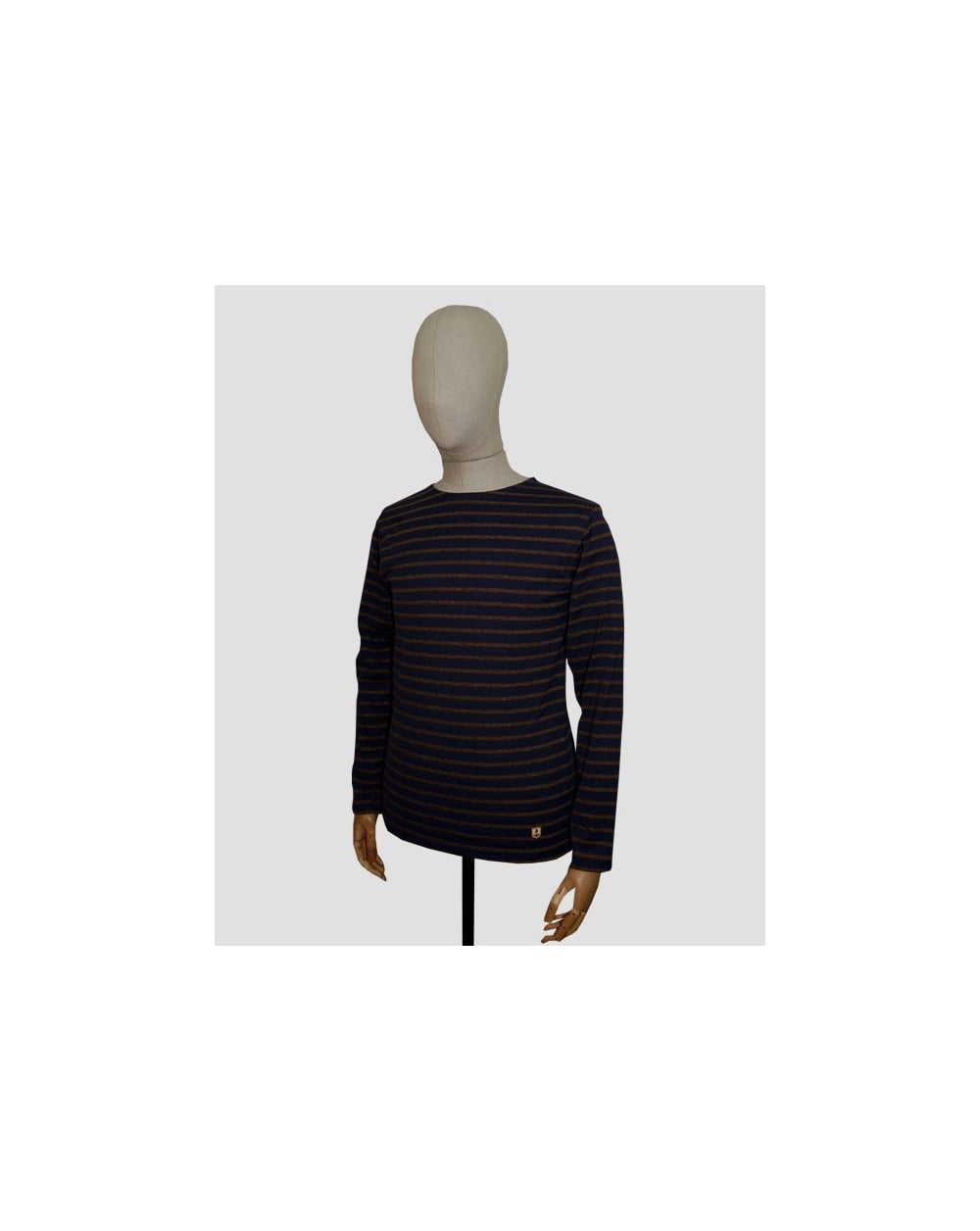 Armor-lux Striped Long Sleeve T-shirt Navy/tan