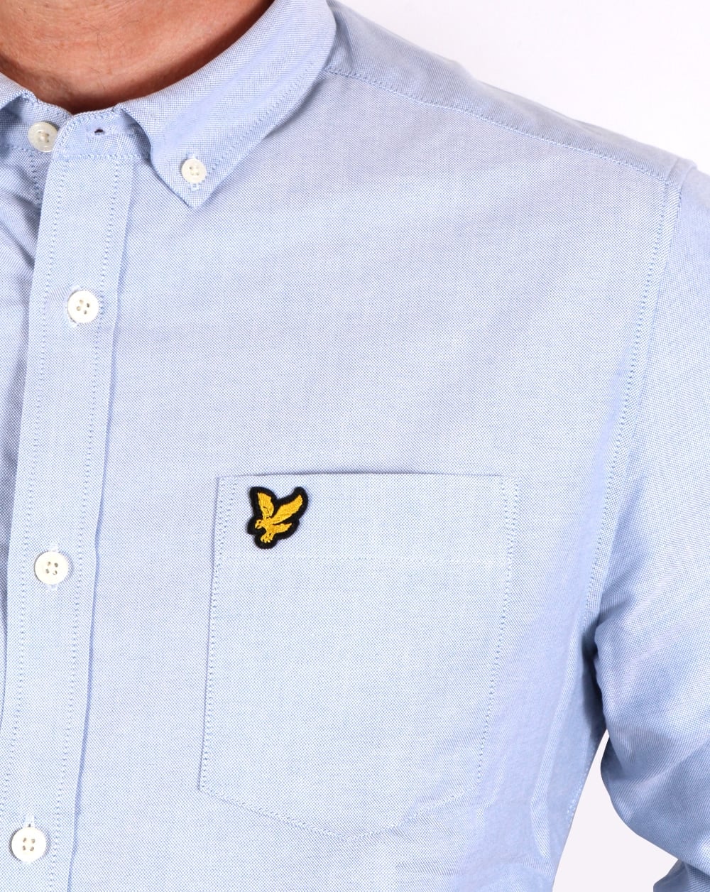 Lyle And Scott Oxford Long Sleeve Shirt Sky Blue
