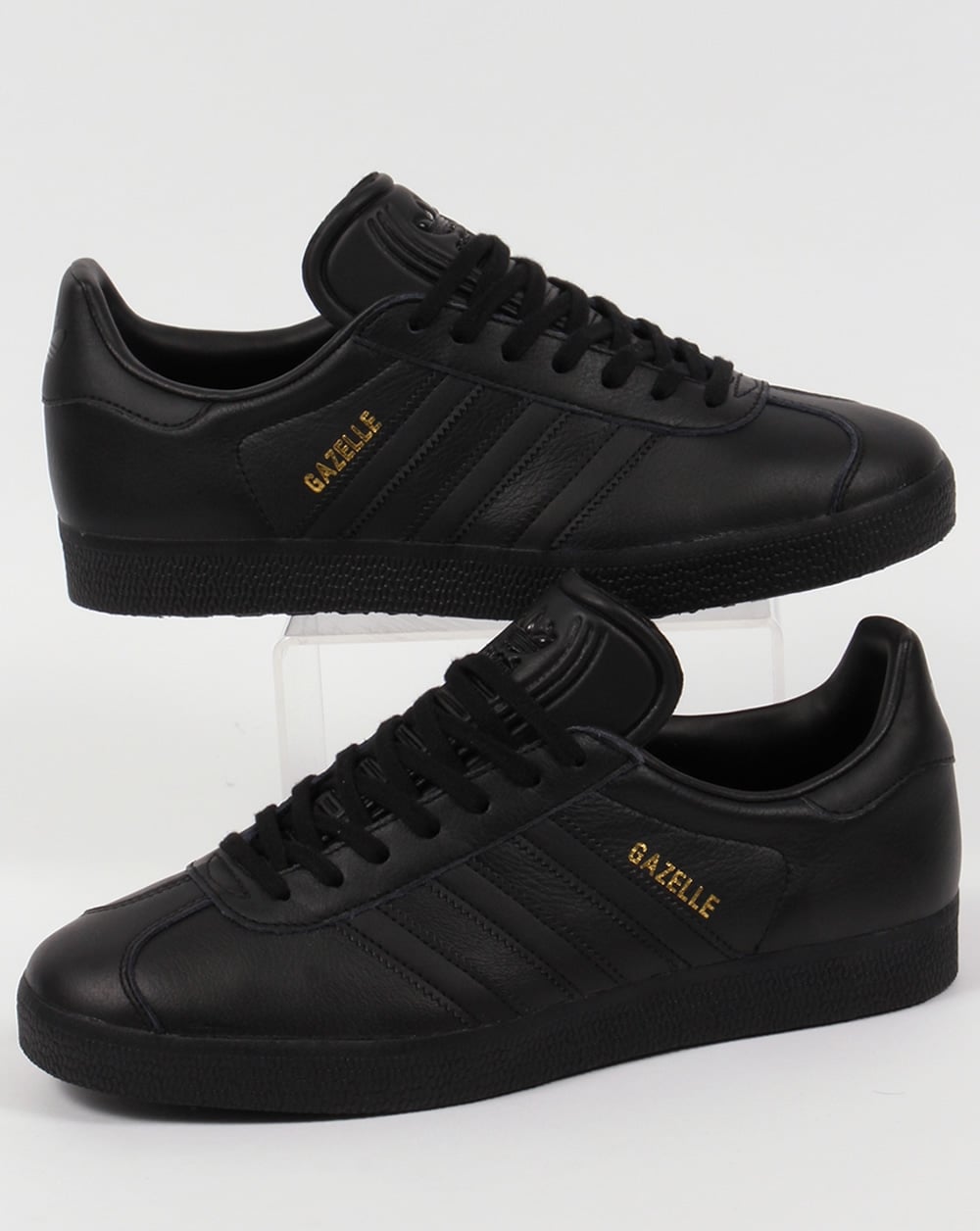 black gazelles leather