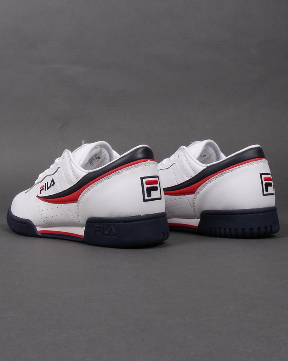 Fila Heritage Original Fitness Trainers White/Navy/Red