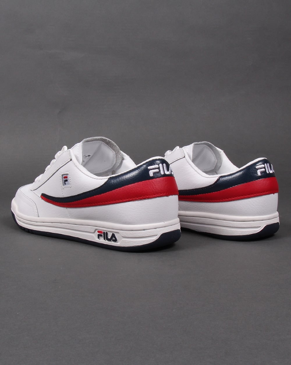 Fila Heritage Original Tennis Trainers White/Navy/Red