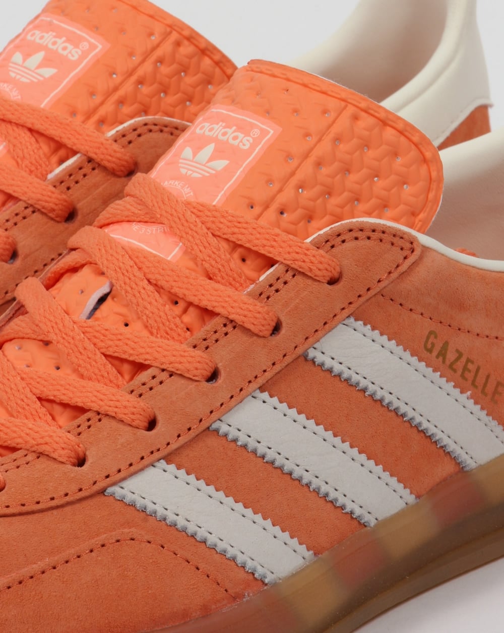 Adidas Gazelle Indoor Trainers in light orange