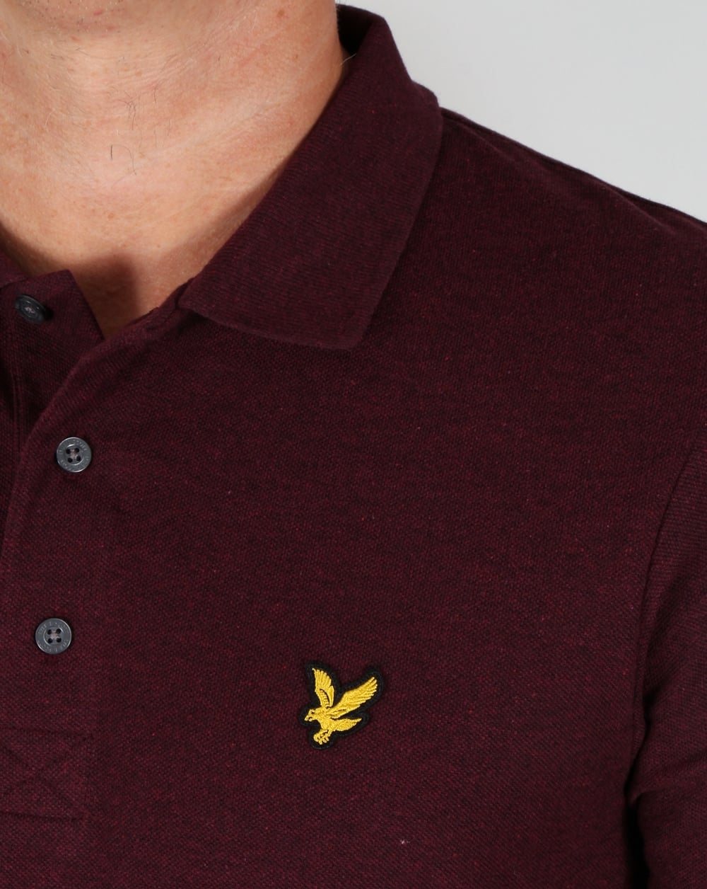 Lyle And Scott Polo Shirt Claret Marl
