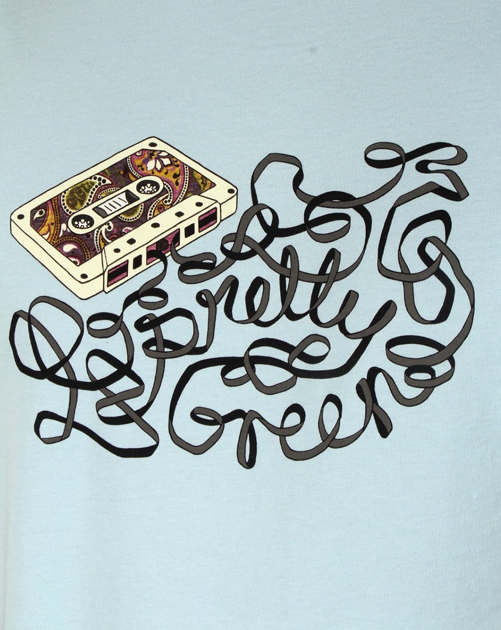 Pretty Green Cassette T-shirt Sky Blue
