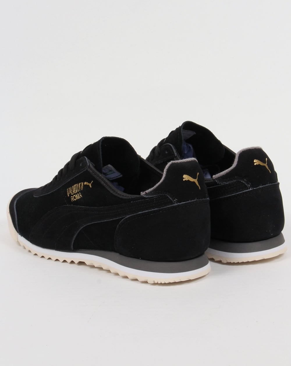 Puma Roma OG Leather Trainers Black/Grey