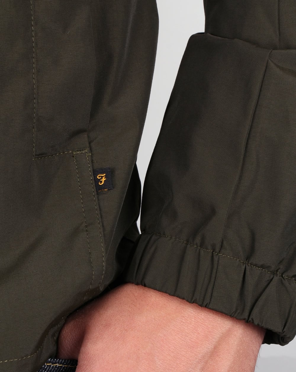 Farah Newbern Hooded Jacket Deep Olive Green