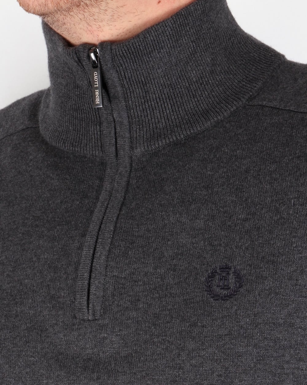 Henri Lloyd Half Zip Knit Graphite Marl