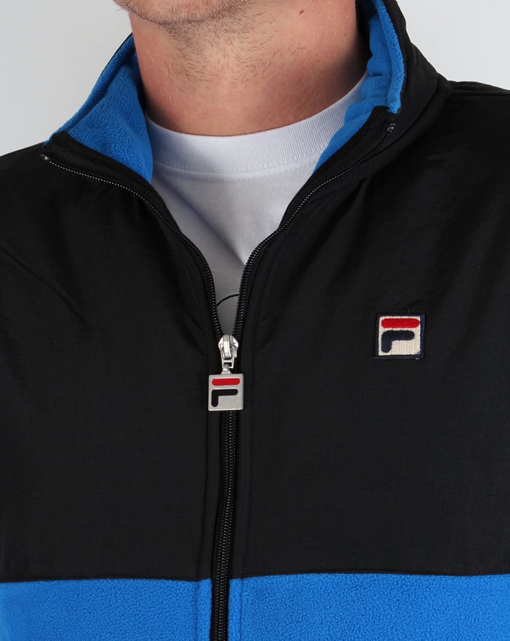 Fila Vintage Meran Microfleece Track Top Ski Blue/Black