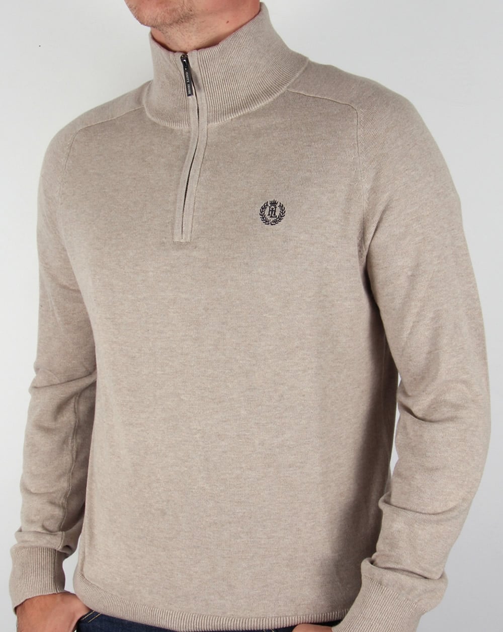 Henri Lloyd Half Zip Knit Driftwood Marl