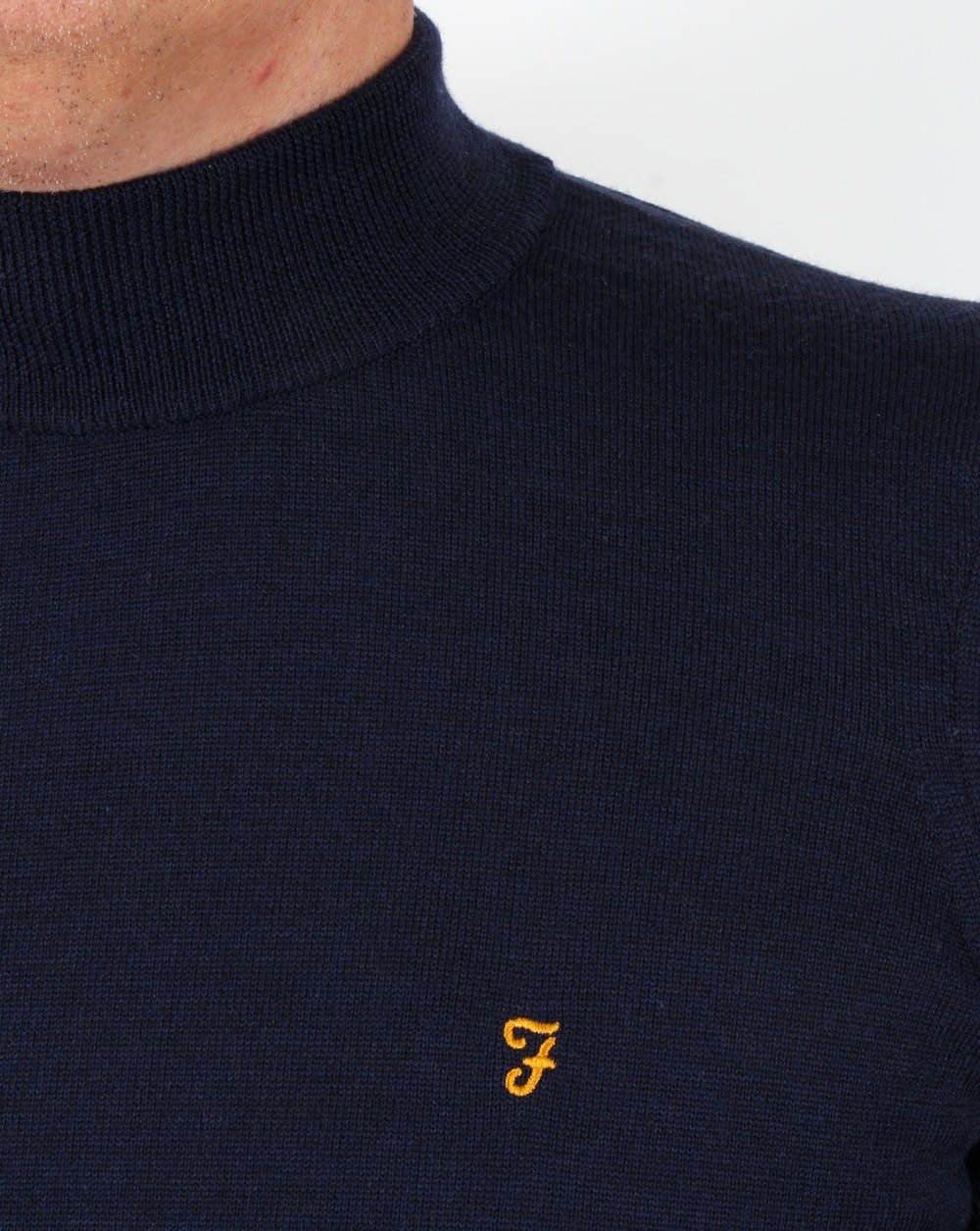 Farah Fenton High Turtle neck Jumper navy