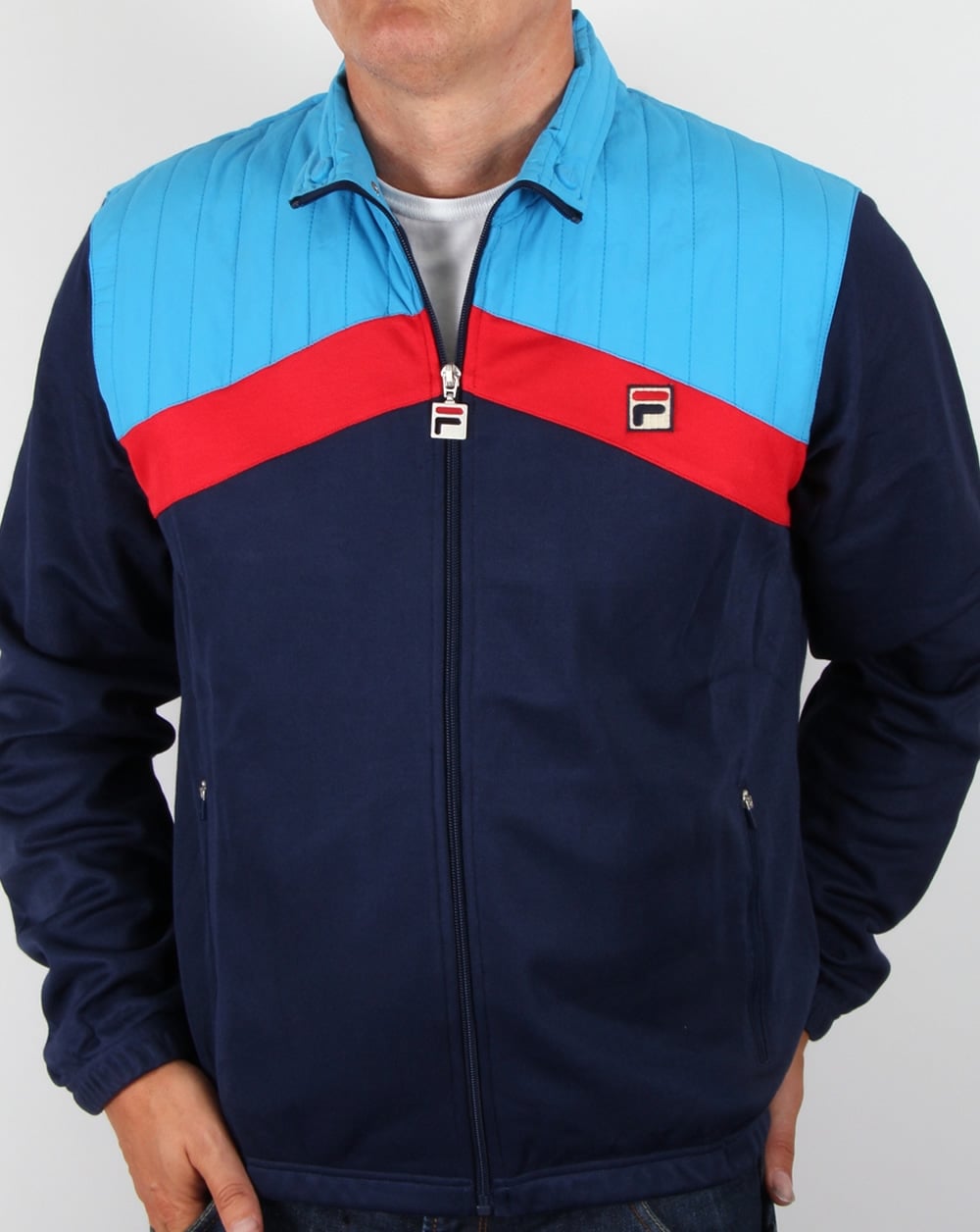 Fila Vintage Alpiaz Ski Track Top Navy/Blue/Red