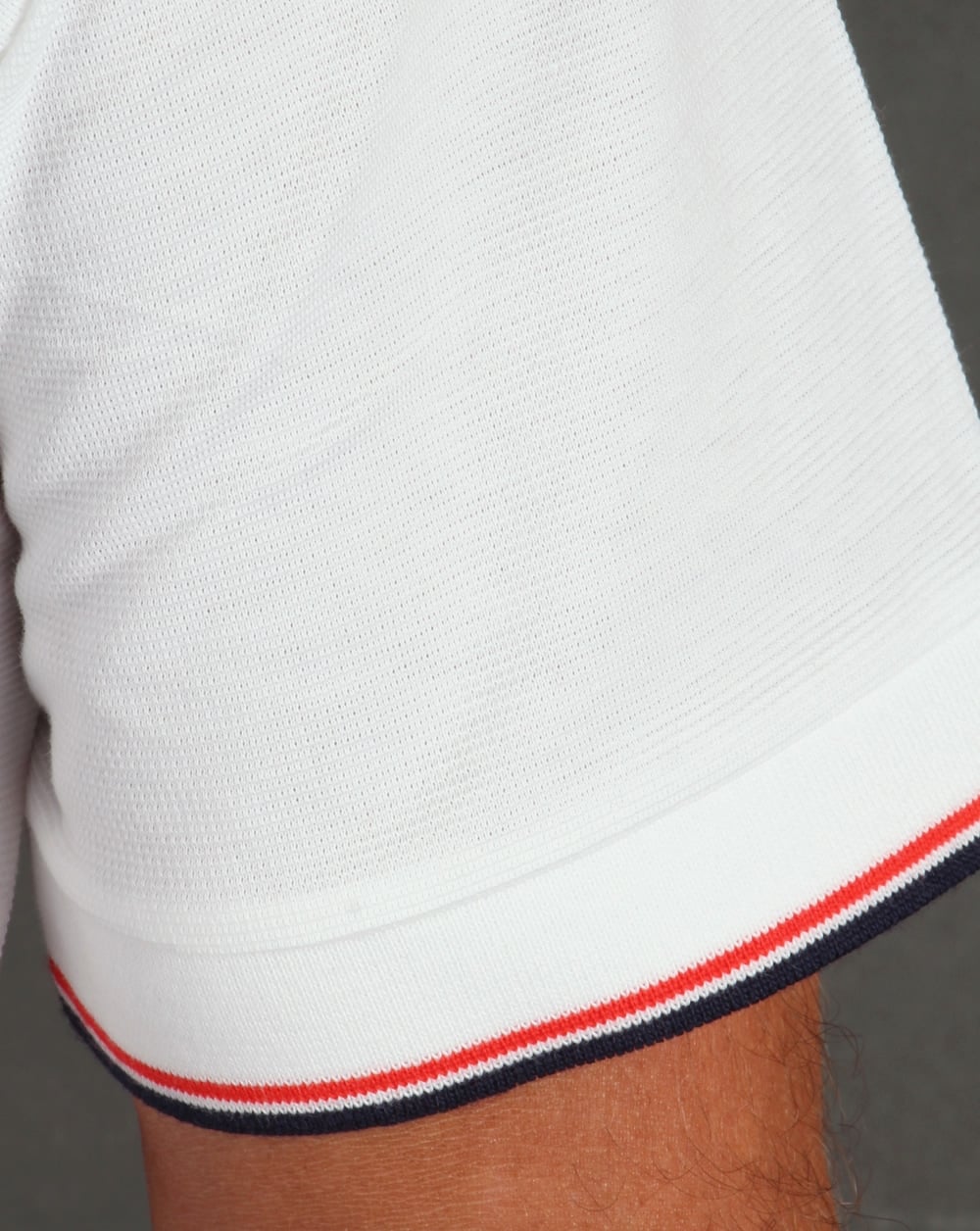 Lacoste Tipped Polo Shirt White/Red