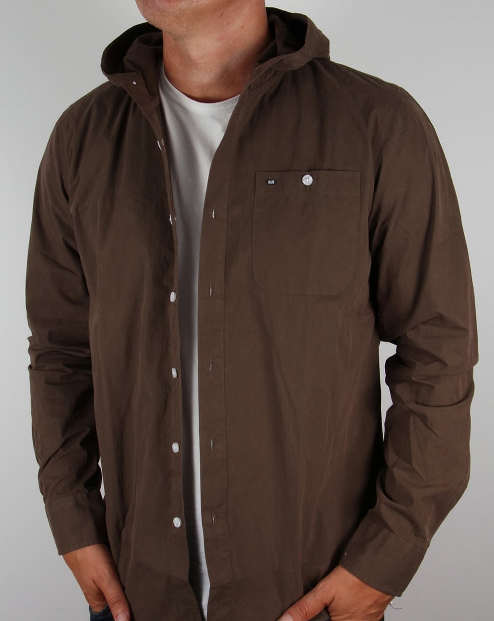 Weekend Offender Hooded Shirt Deep Olive