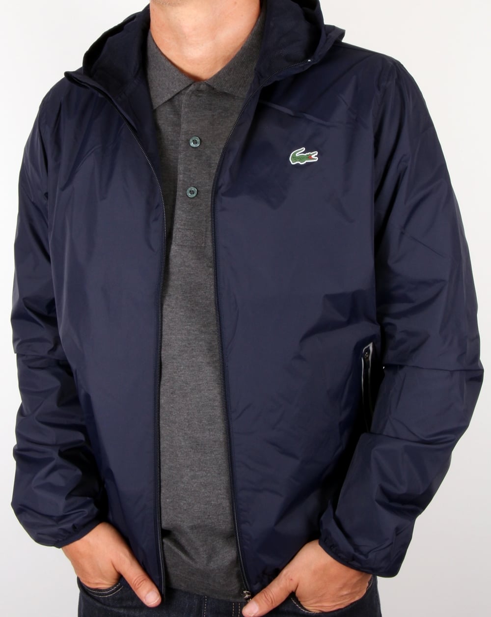 Lacoste Sport Tech Hooded Jacket Navy