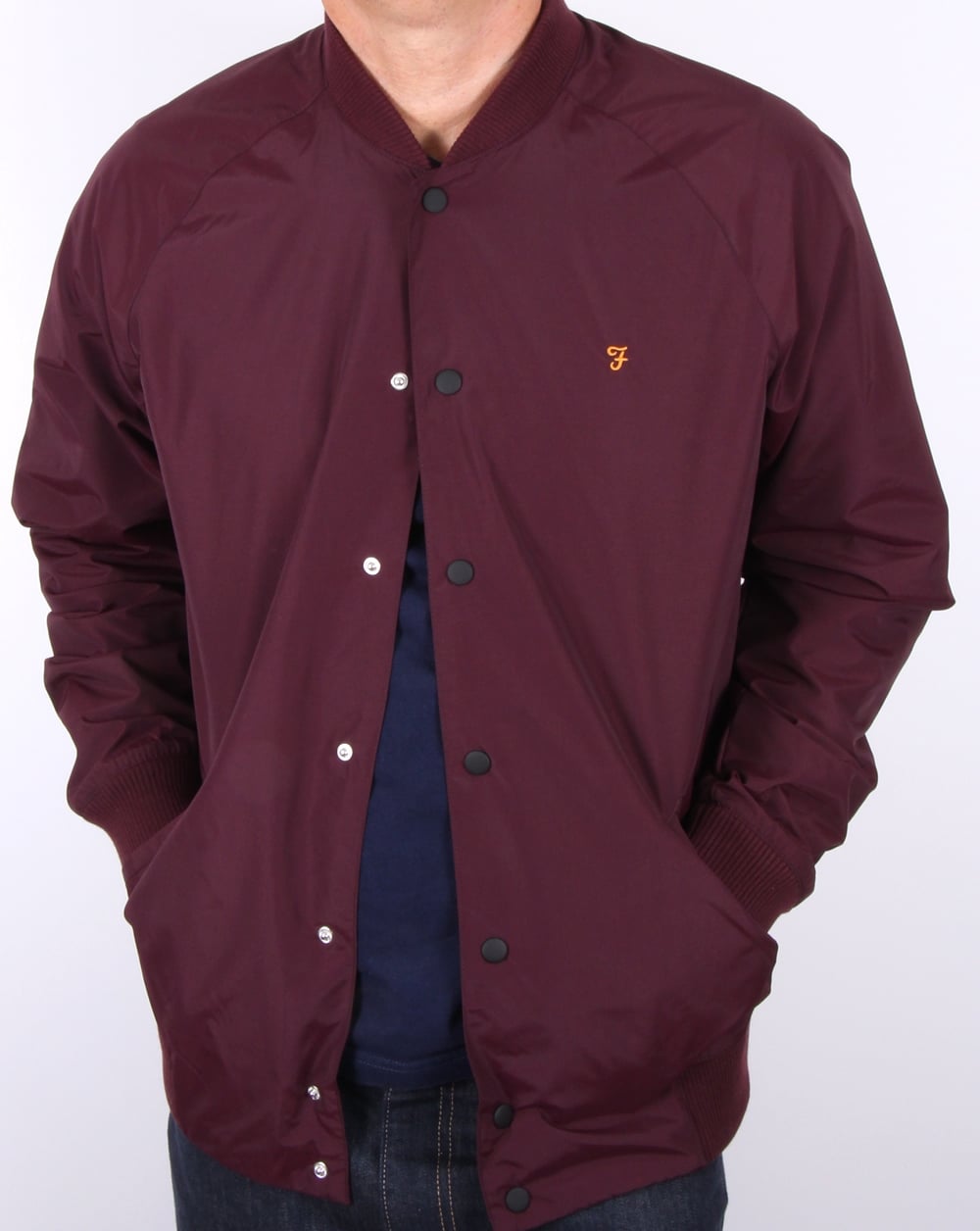 Farah Bellinger Bomber Jacket Bordeaux