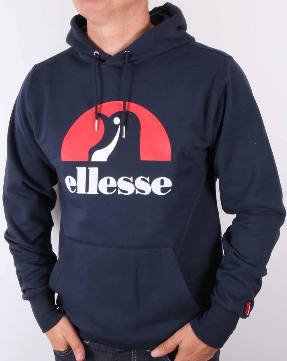 Ellesse Penguin Logo Hoodie Navy – 80s Casual Classics