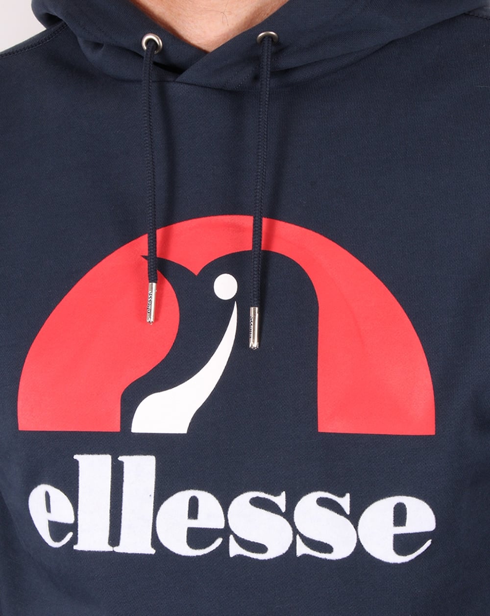Ellesse Penguin Logo Hoodie Navy