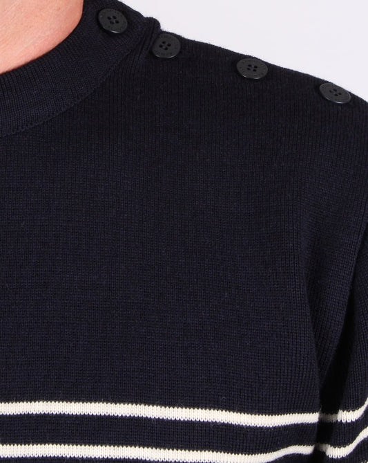 80scasualclassics Armor-lux Dumet Striped Sailor Jumper Rich Navy/nature