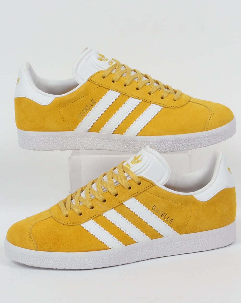 Adidas Gazelle Trainers Yellow/White – 80's Casual Classics