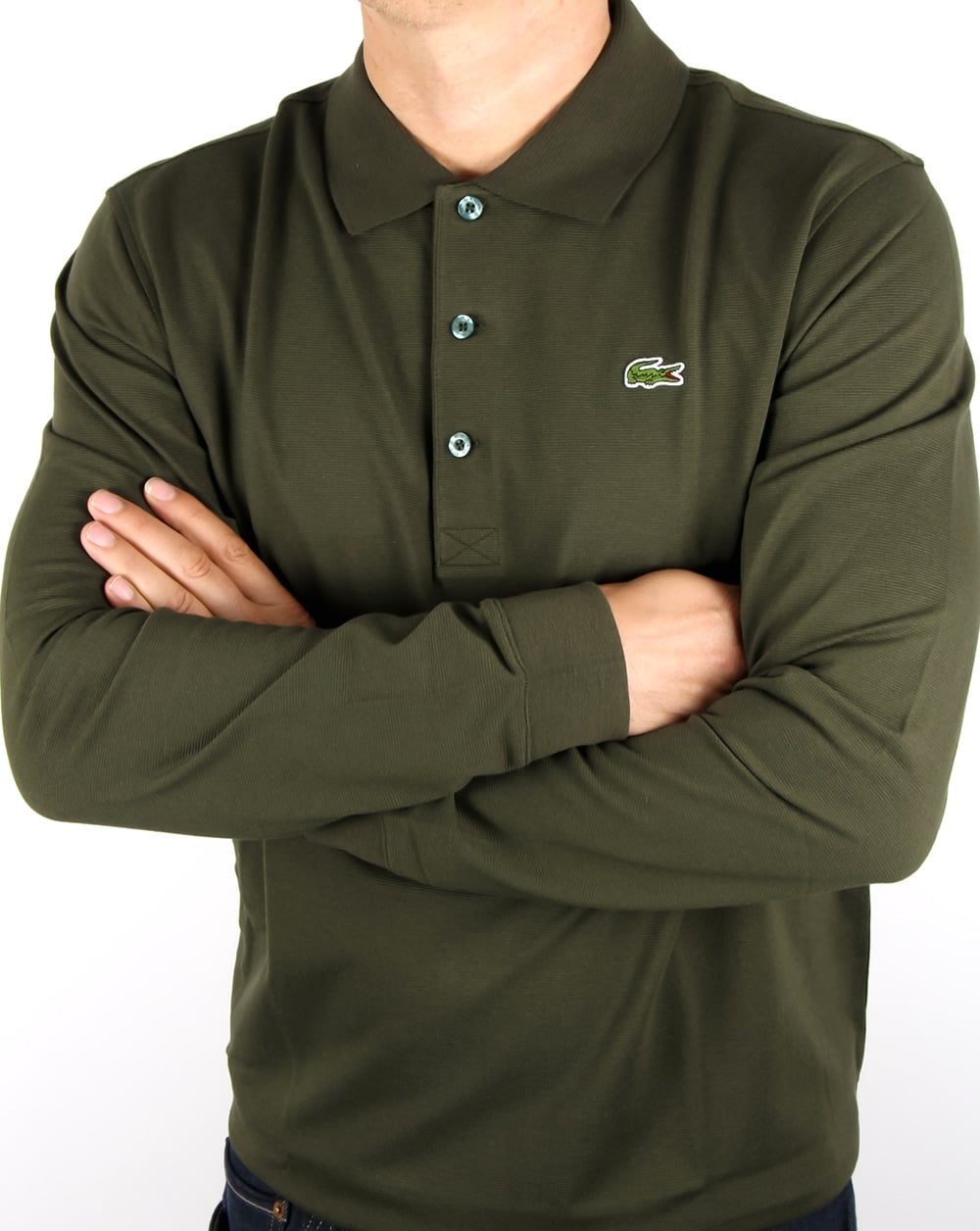 Lacoste Long Sleeve Polo Khaki Green