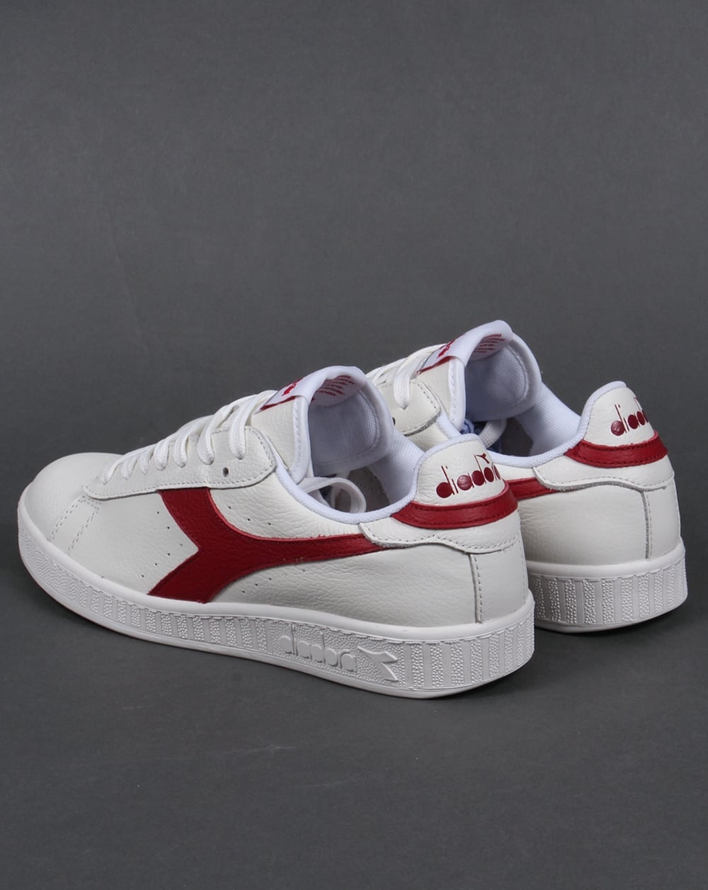 Diadora Game Low Waxed Trainers White/Red