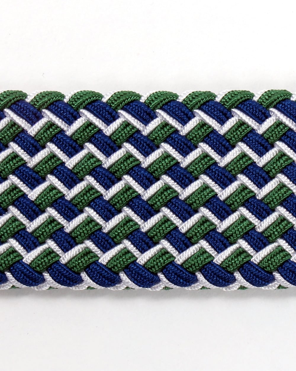 Andersons Woven Leather Trim Belt Green/blue