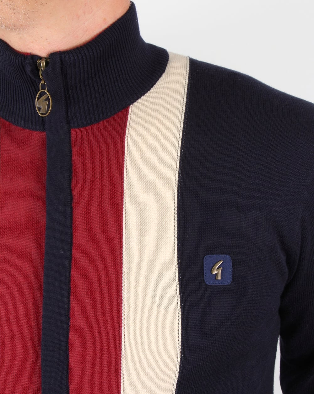 Gabicci Vintage Zip Cardigan Navy