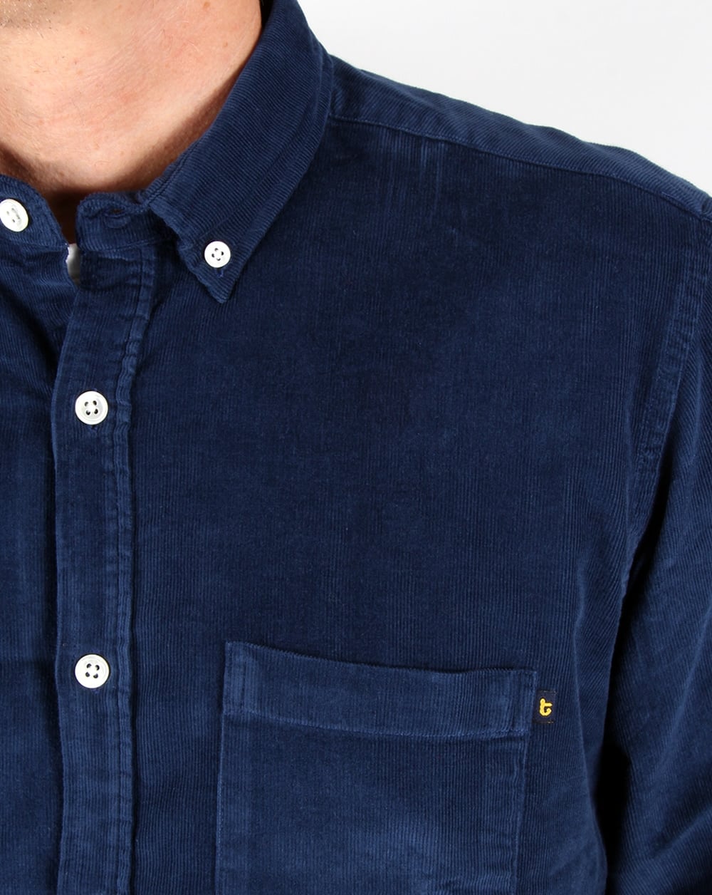 Tuktuk Agnew Needle Cord Shirt Navy