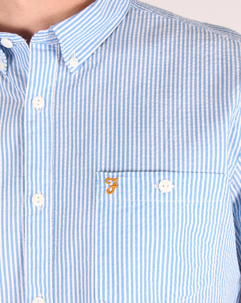 Farah Sloane Shirt Sierra Blue