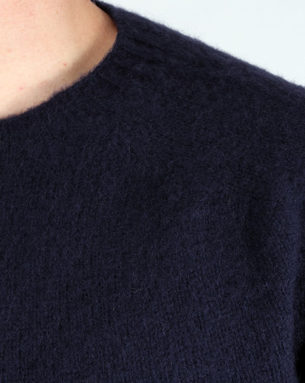 Ymc Suedehead Brushed Knit Jumper Navy