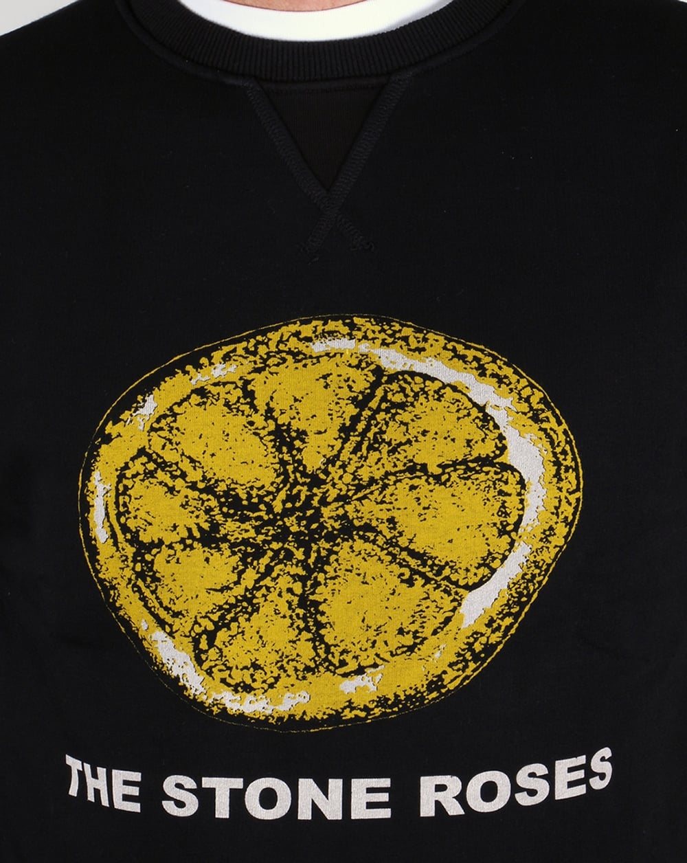 Worn By Stone Roses Lemon Sweatshirt Black